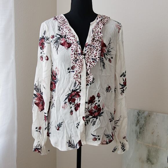 Joie Tops - Joie SILK boho button-down top size S